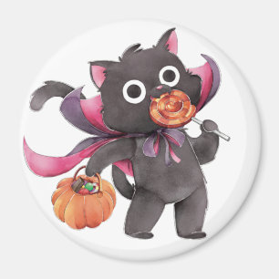 Íman Magneta de Gato de Halloween