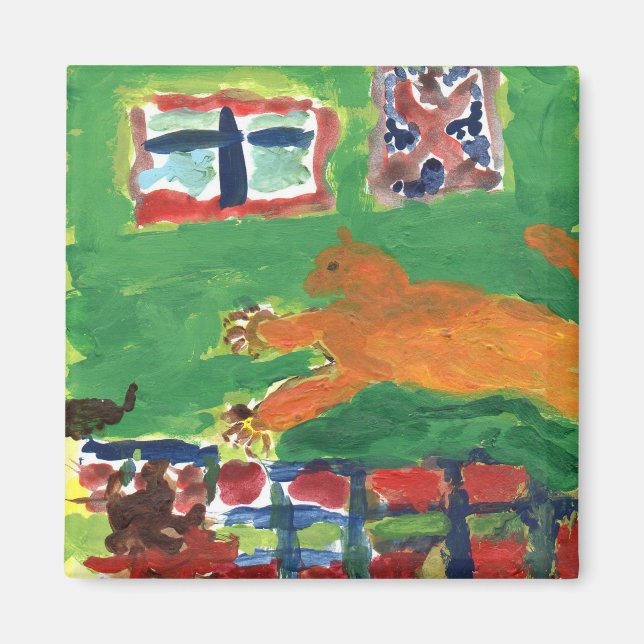 Íman Magneta de gato louco (Frente)