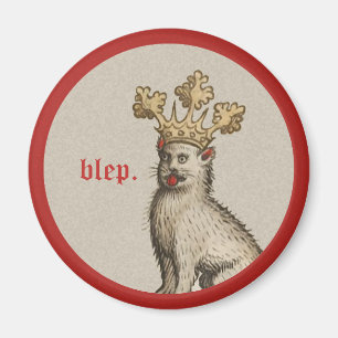 Íman Magneta de Gato Medieval "Blep"