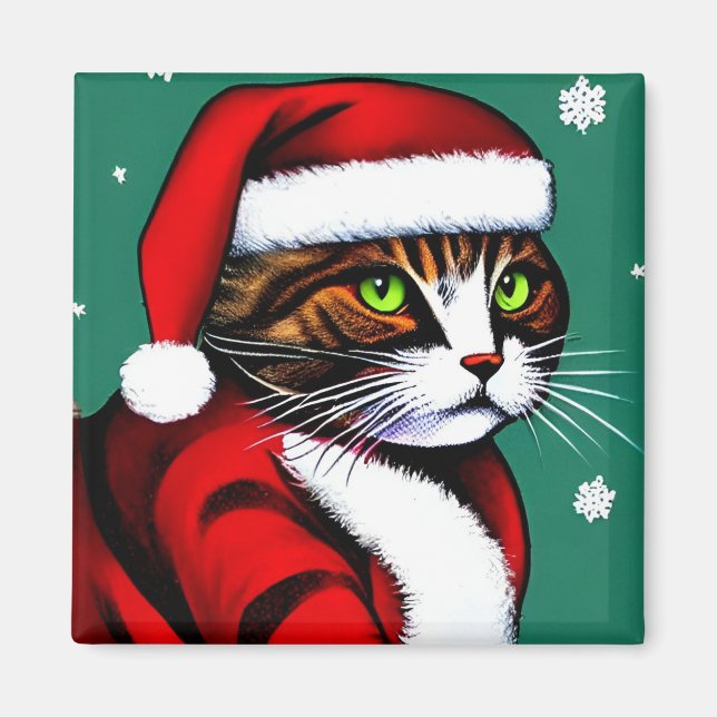 Íman Magneta de gato natalino (Frente)