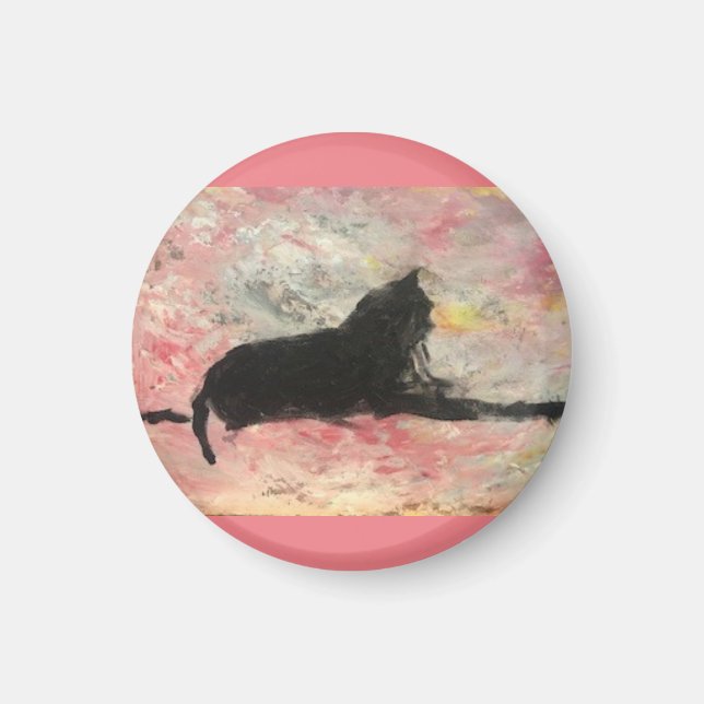 Íman Magneta de Gato Preto (Frente)