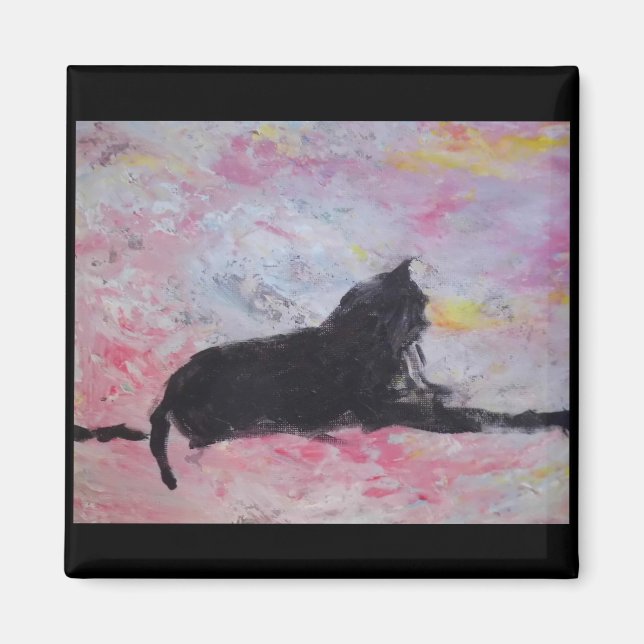 Íman Magneta de Gato Preto (Frente)