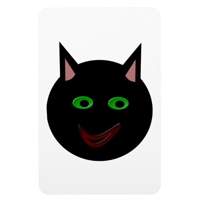 Íman Magneta de Gato Preto Halloween (Vertical)