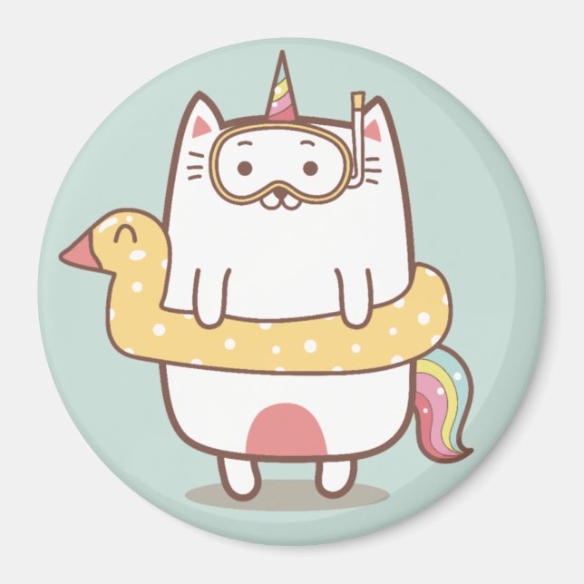 Íman Magneta de Gato Unicorn (Frente)