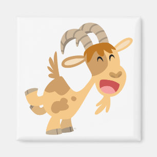 Íman Magneta de Goat de Cartoon Feliz