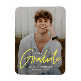 Íman Magneta de Graduação de COR EDITÁVEL Pintada