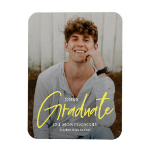 Íman Magneta de Graduação de COR EDITÁVEL Pintada