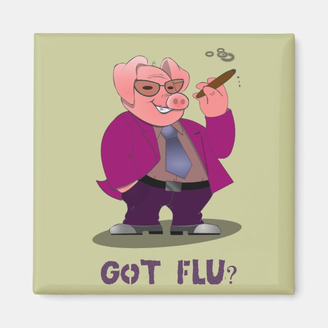 Íman Magneta de gripe suína (Frente)