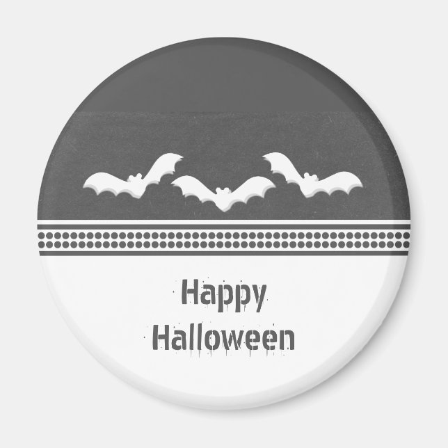 Íman Magneta de Halloween, Cinza Escuro (Frente)
