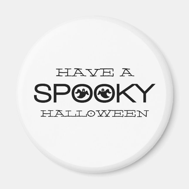 Íman Magneta de Halloween de Tipografia Spooky (Frente)