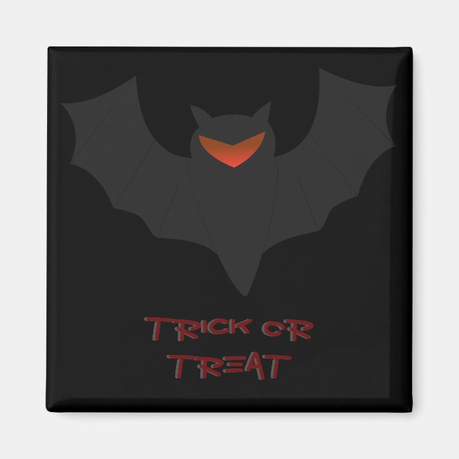 Íman Magneta de Halloween Grumpy Bat (Frente)