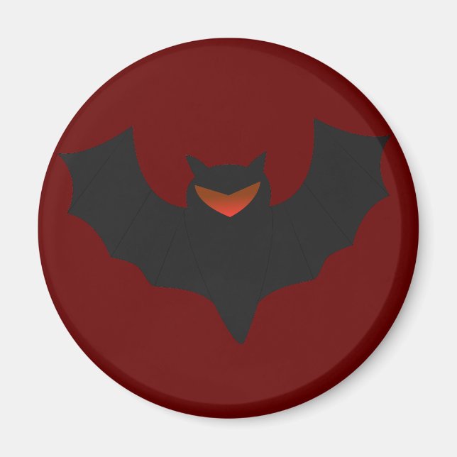 Íman Magneta de Halloween Grumpy Bat (Frente)