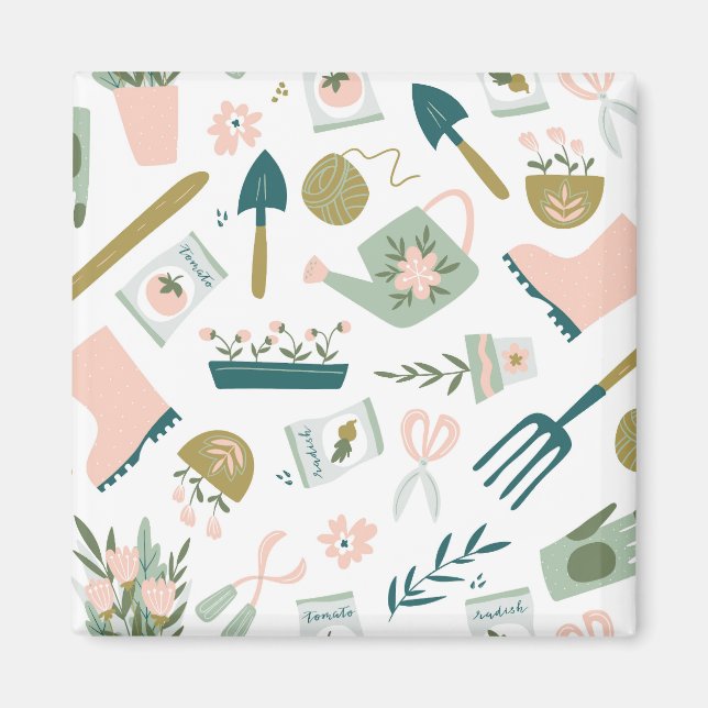 Íman Magneta de Horário do Jardim (Frente)