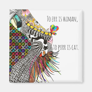 Íman Magneta de Ilustração de Rato e Gato