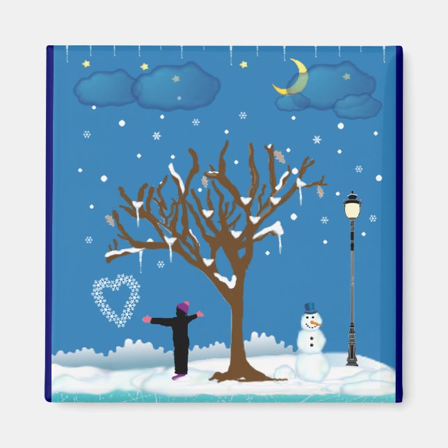 Íman Magneta de inverno (Frente)