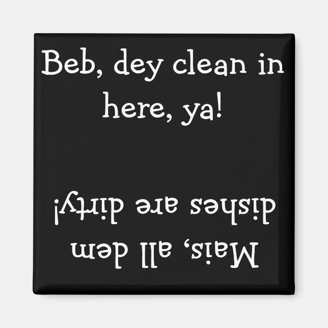 Íman Magneta de lava-louça limpa/suja Cajun (Frente)