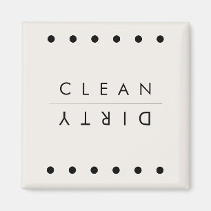 Íman Magneta de lavadora de louça em preto e branco