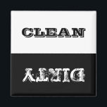 Íman Magneta de lavadora de louça personalizada e limpa<br><div class="desc">Magneta suja/limpa da máquina de lavar louça. Quem tem tempo para verificar todos os dias o que é a dentro da máquina de lavar louça? Coloque este simples ímã elegante e moderno na sua máquina de lavar louça para facilitar a sua vida. Vai dizer-lhe se os pratos estão sujos ou...</div>