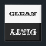 Íman Magneta de lavadora de louça personalizada e limpa<br><div class="desc">Magneta suja/limpa da máquina de lavar louça. Quem tem tempo para verificar todos os dias o que é a dentro da máquina de lavar louça? Coloque este simples ímã elegante e moderno na sua máquina de lavar louça para facilitar a sua vida. Vai dizer-lhe se os pratos estão sujos ou...</div>