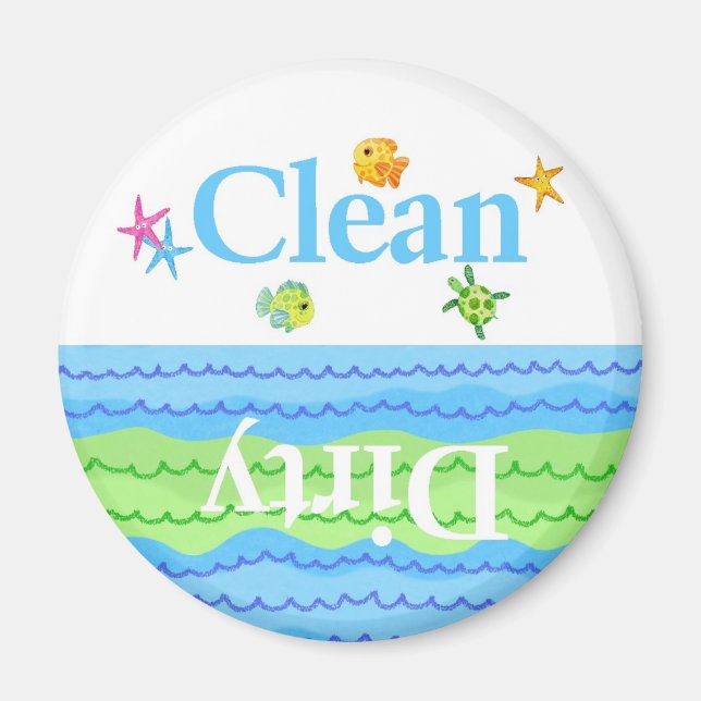 Íman Magneta de lavadora suja de peixe (Frente)