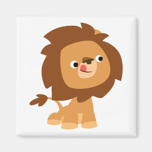 Íman Magneta de Leão de Cartoon Ganancioso