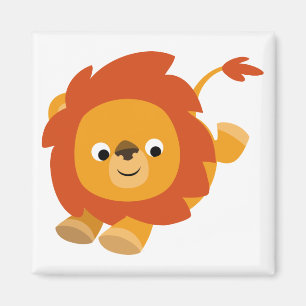 Íman Magneta de Leão de Cartoon Perky Bonito