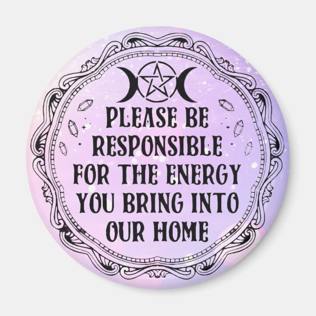 Íman Magneta de lembrete de energia positiva (Frente)