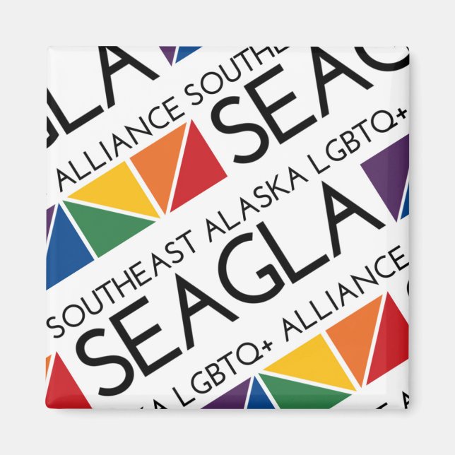 Íman Magneta de logotipo quadrado SEAGLA (Frente)