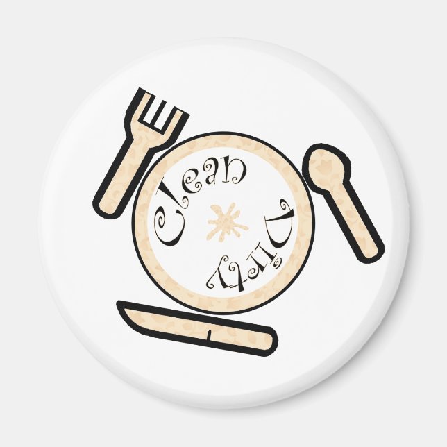 Íman Magneta de louça limpa/suja (Frente)