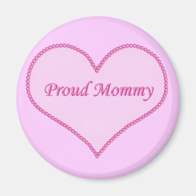 Íman Magneta de Mamães Orgulhosas, rosa (Frente)