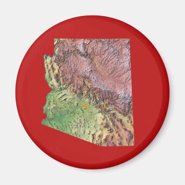 Íman Magneta de Mapa de arizona (Frente)