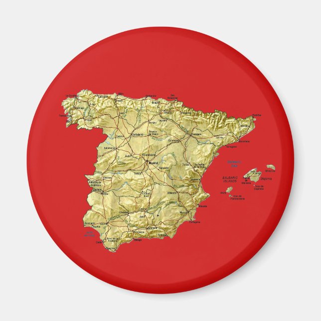 Íman Magneta de Mapa de espanha (Frente)
