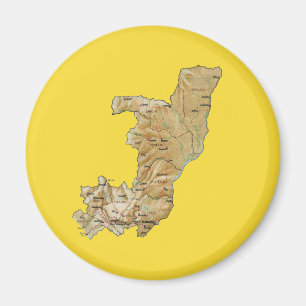 Íman Magneta de Mapa do Congo-Brazzaville