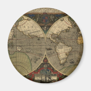 Íman Magneta de Mapa do Mundo Antigo