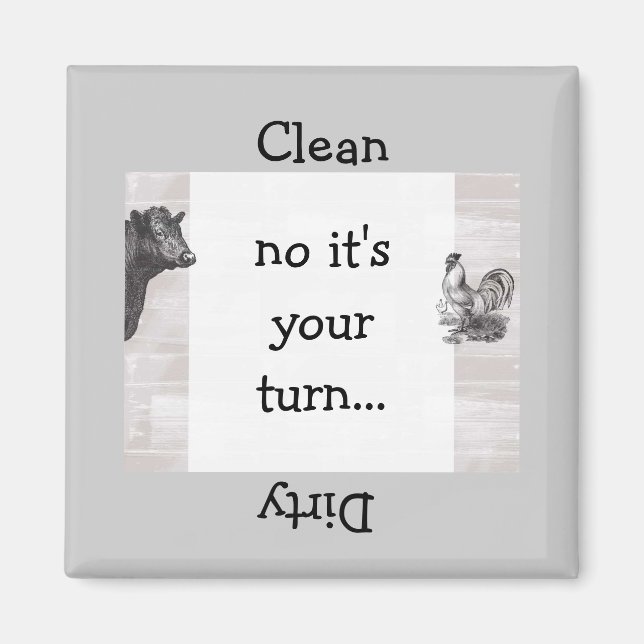 Íman Magneta de máquina de lavar louça para galinha div (Frente)