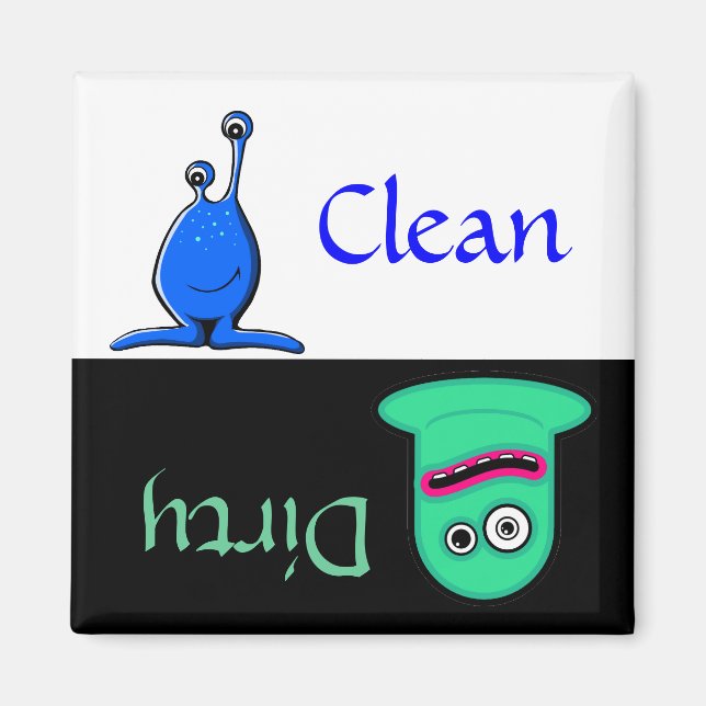 Íman Magneta de máquina de lavar louça para monstros de (Frente)