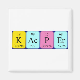 Íman magneta de mesa periódica de Kacper