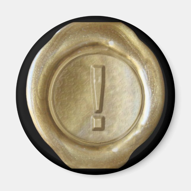 Íman Magneta de monograma de cera - Dourado - Estilo do (Frente)