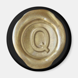 Íman Magneta de monograma de cera - Dourado - Estilo do