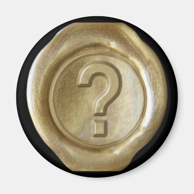 Íman Magneta de monograma de cera - Dourado - Estilo do (Frente)