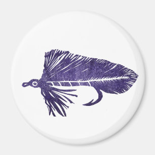 Íman Magneta de moscas clássicas com mosca "Roxo Matuk
