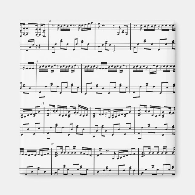 Íman Magneta de Música White Sheet (Frente)
