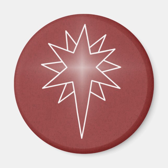 Íman Magneta de Natal da Estrela norte, Vermelho (Frente)