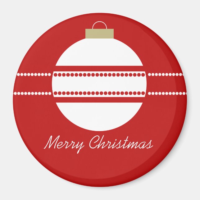 Íman Magneta de Natal de Ornamento Chic Simples (Frente)