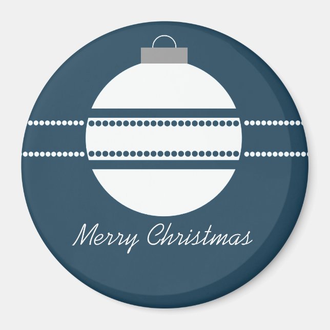 Íman Magneta de Natal de Ornamento Chic Simples (Frente)