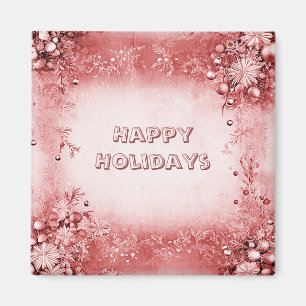 Íman Magneta de Natal Red Pink Holiday