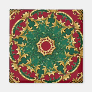 Íman Magneta de Natal Verde Vermelho Decorativo