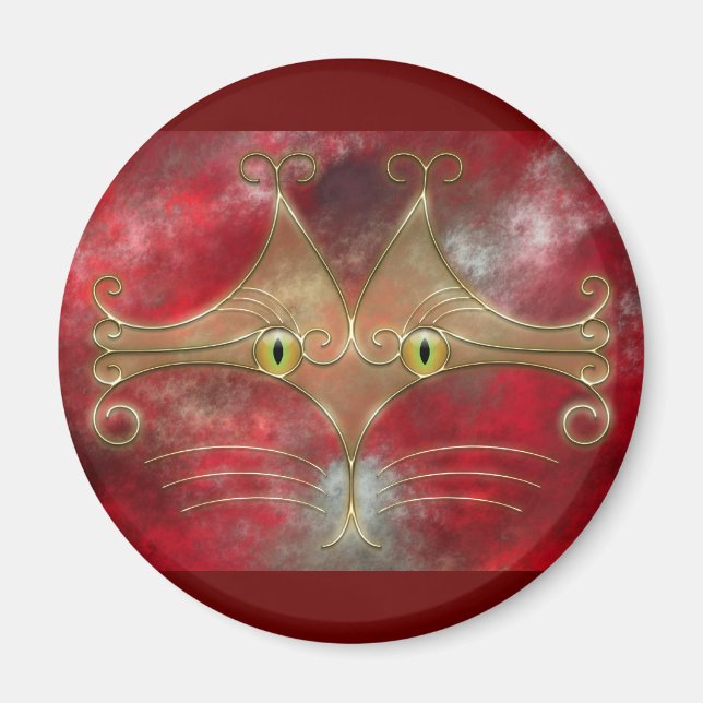 Íman Magneta de olhos de gato (Frente)