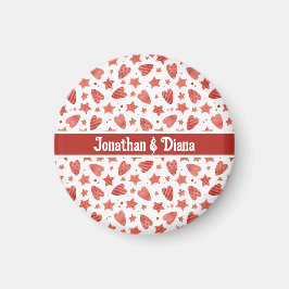 Íman Magneta de padrão de namorados e estrelas