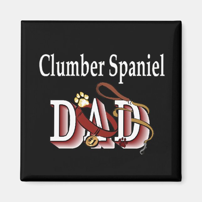 Íman Magneta de PAI de Espanhol Clumber (Frente)